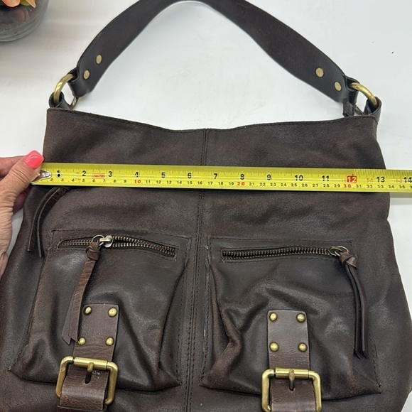 Nino Bossi Brown Leather Shoulder Bag BRN6231B - Picture 13 of 15